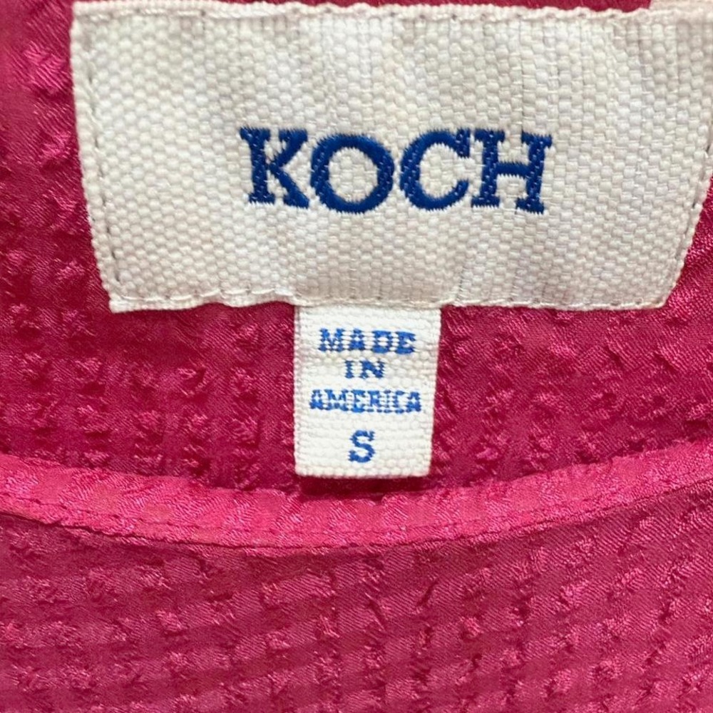 Koch pink ruffle blouse with mesh sleeves - Picture 6 of 6